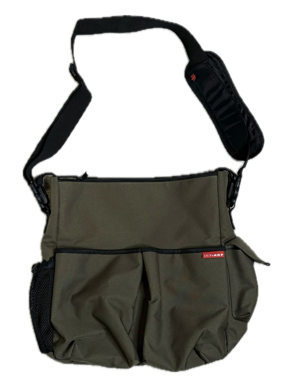 Skip Hop Duo Diaper Bag Olive Green & Black Mens Over The Shoulder Messenger Bag